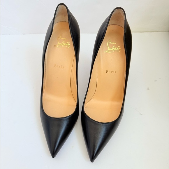 Christian Louboutin Black Nappa Leather Pigalle Follies 100mm pumps EU 40.5 - Picture 2 of 10